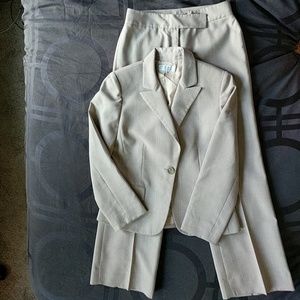 Beautiful tan striped suit